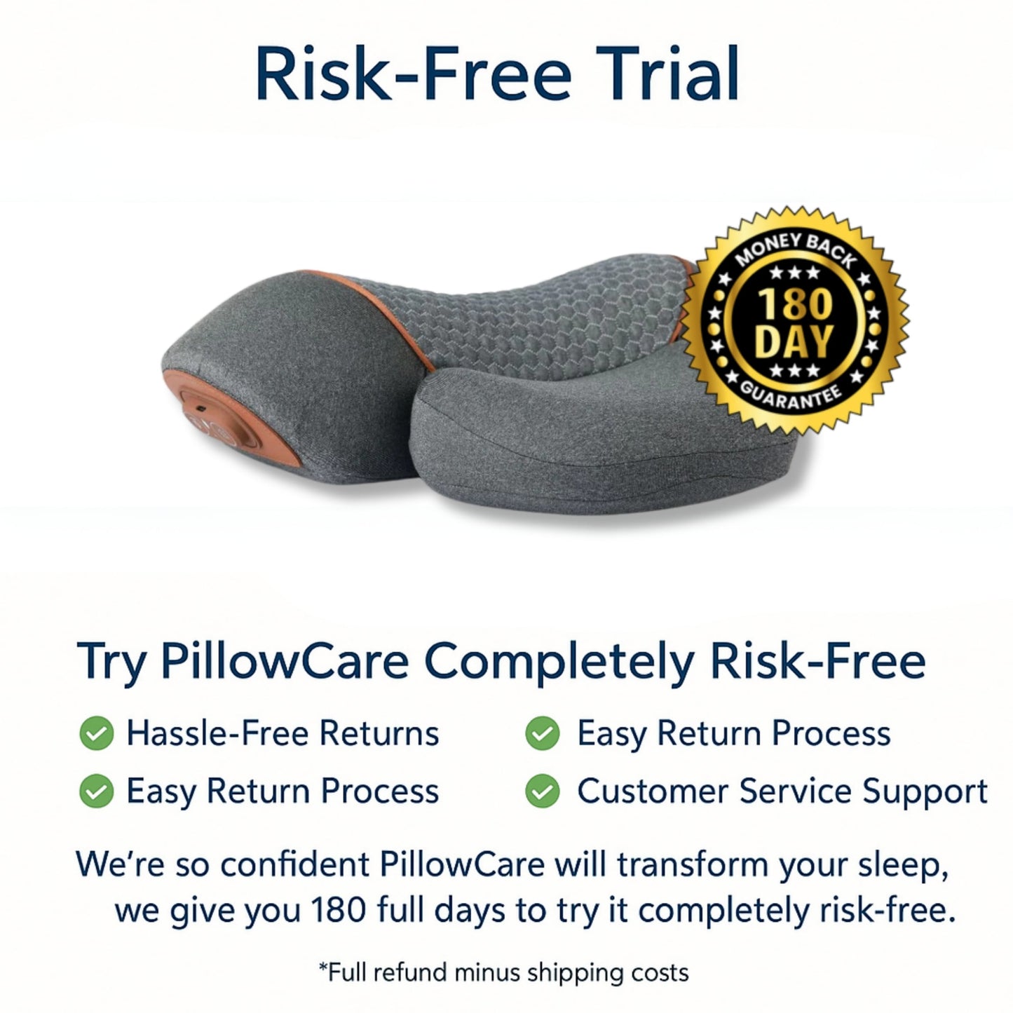 CareUp™ 3-in-1 Heated Neck Massage Pillow with Memory Foam