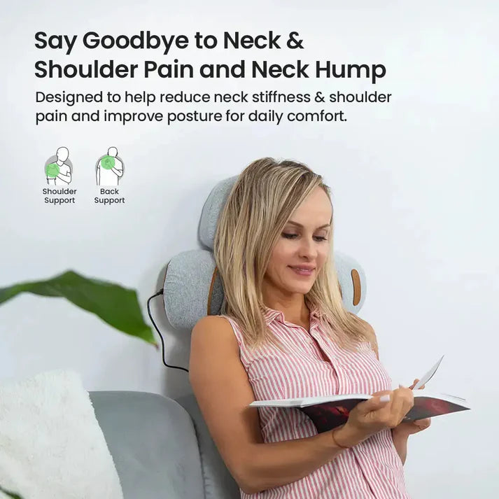 CareUp™ 3-in-1 Heated Neck Massage Pillow with Memory Foam