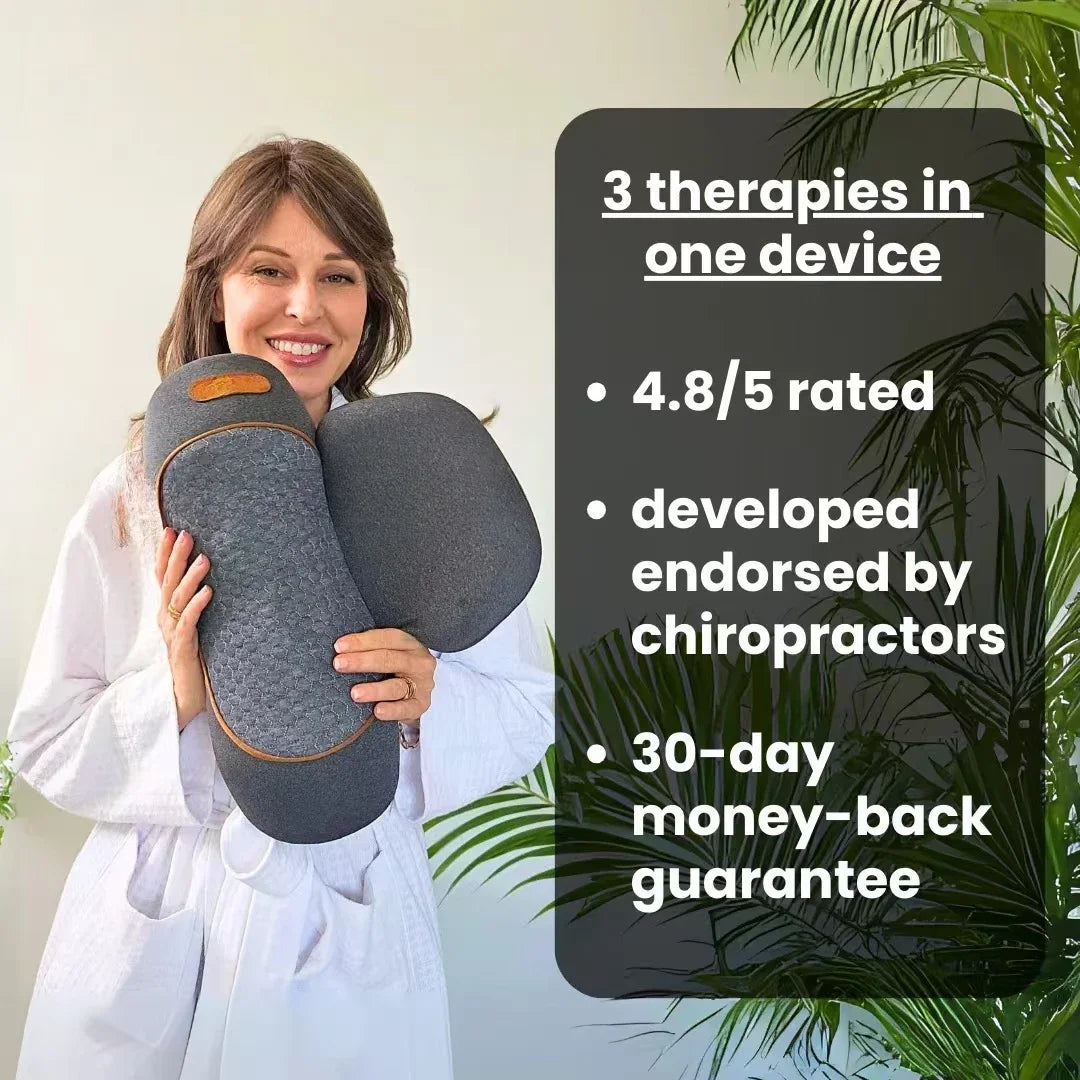 CareUp™ 3-in-1 Heated Neck Massage Pillow with Memory Foam