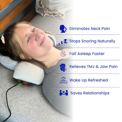 CareUp™ 3-in-1 Heated Neck Massage Pillow with Memory Foam
