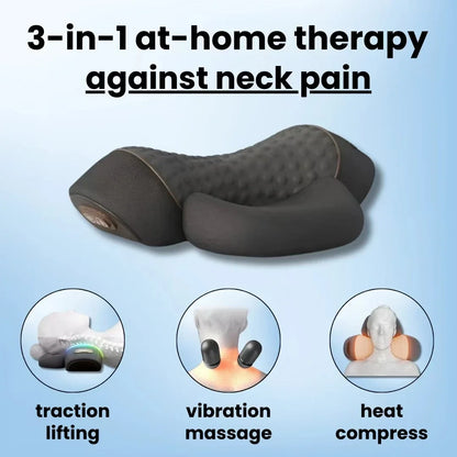 CareUp™ 3-in-1 Heated Neck Massage Pillow with Memory Foam