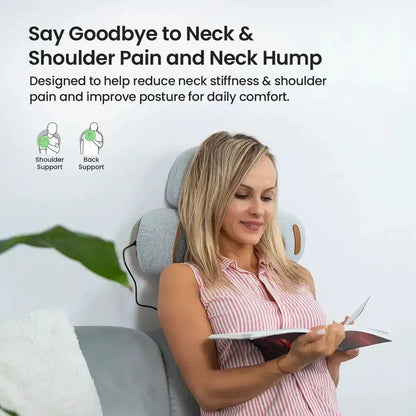 CareUp™ 3-in-1 Heated Neck Massage Pillow with Memory Foam