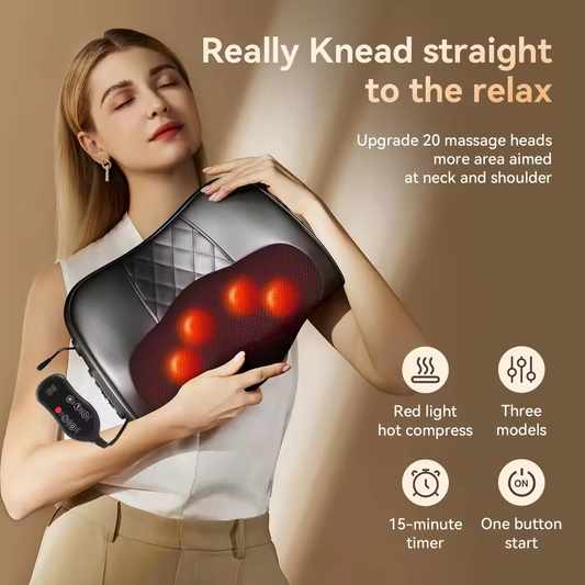 CareUp™Multi-function neck, waist, back, shoulder, kneading, hot compress, relaxation massager Gift