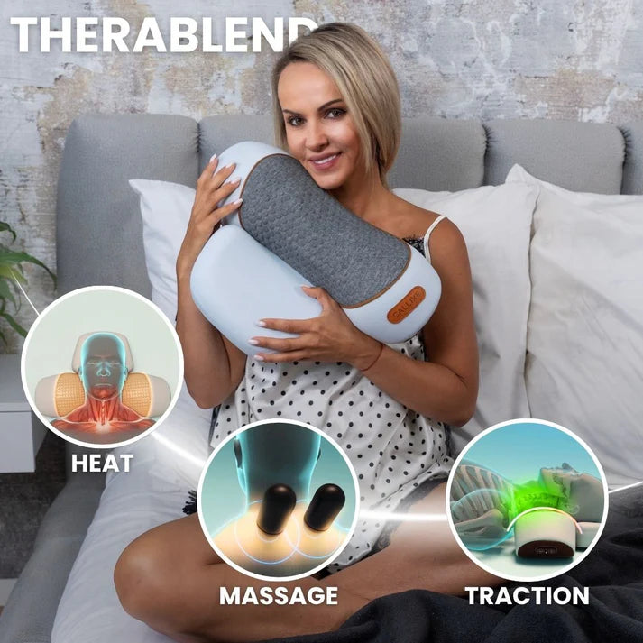 CareUp™ 3-in-1 Heated Neck Massage Pillow with Memory Foam